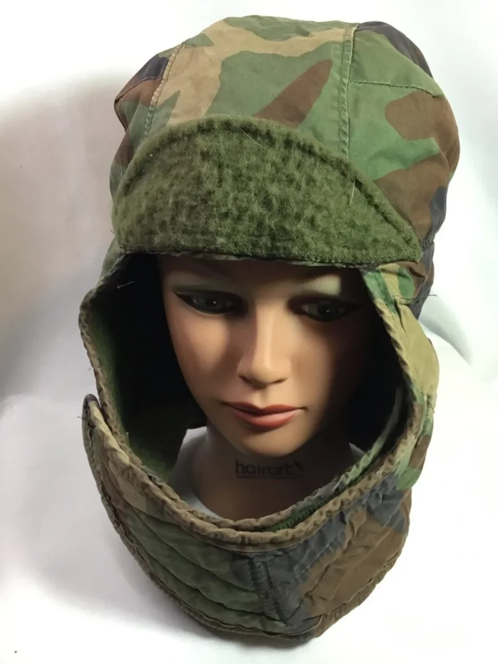 Army Cap Cold Weather Insulated Helmet Liner Woodland Camo Sz 7 3/4